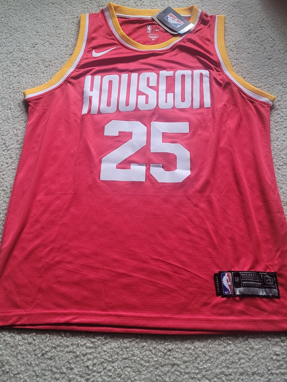 Houston Rockets Robert Horry #25 NBA Jersey Men 48